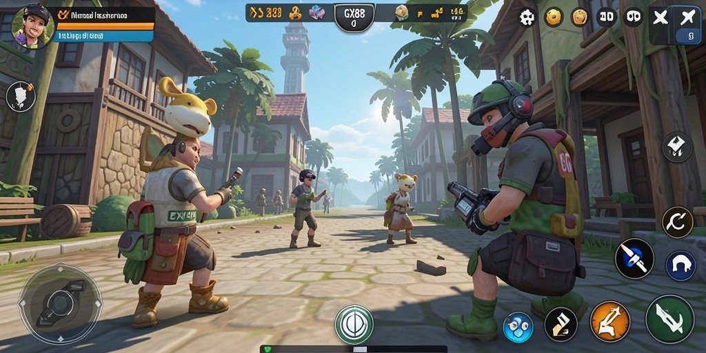 Tampilan menarik dari gameplay GX88 yang seru dan menyenangkan.