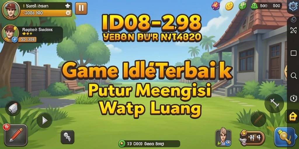 Tangkapan layar gameplay ID098 yang menunjukkan kemajuan permainan Idle.
