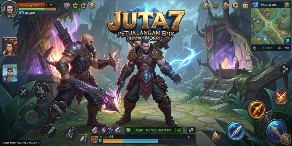 Screenshot gameplay <strong>JUTA7</strong> yang menampilkan aksi epic dalam pertempuran.