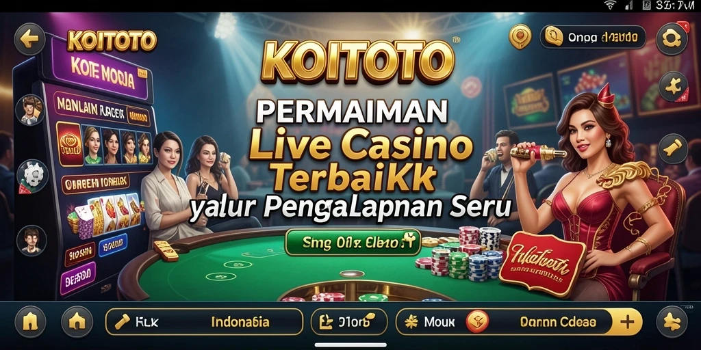 Tampilan gameplay KOITOTO yang mendebarkan di Live Casino.