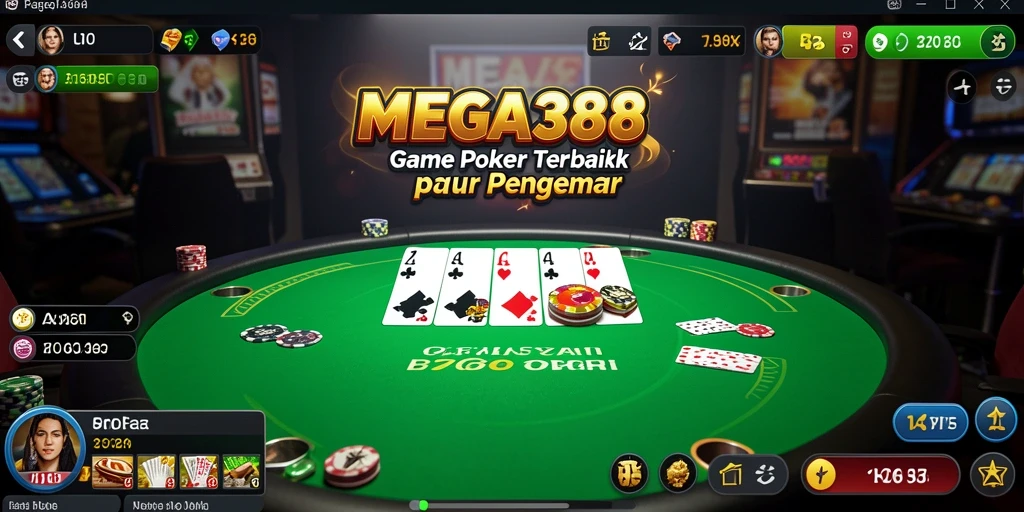 Tampilan gameplay menarik dari MEGA388 dalam permainan Poker.