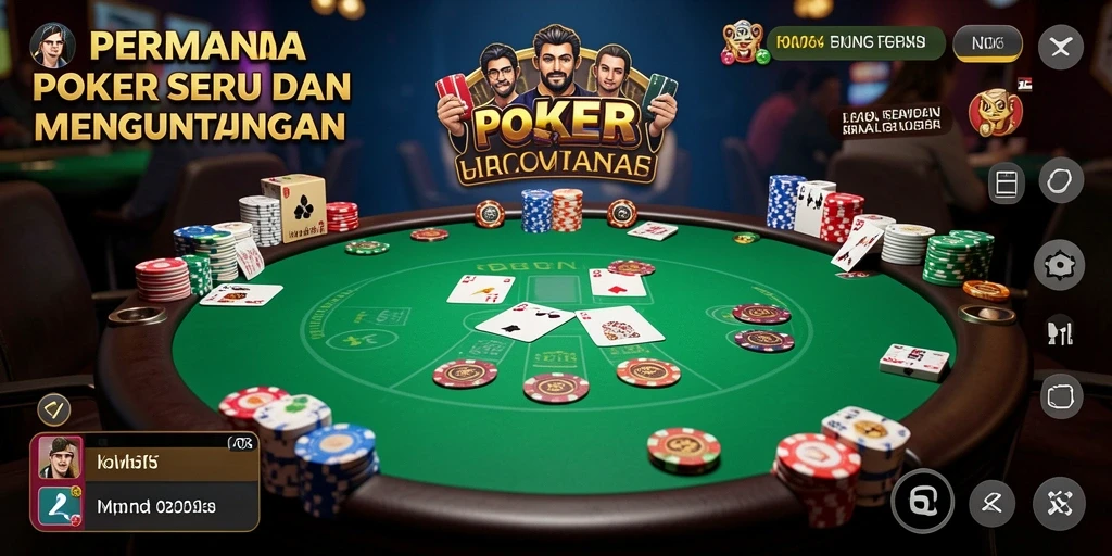 Tampilan gameplay N06 dengan aksi seru permainan Poker.