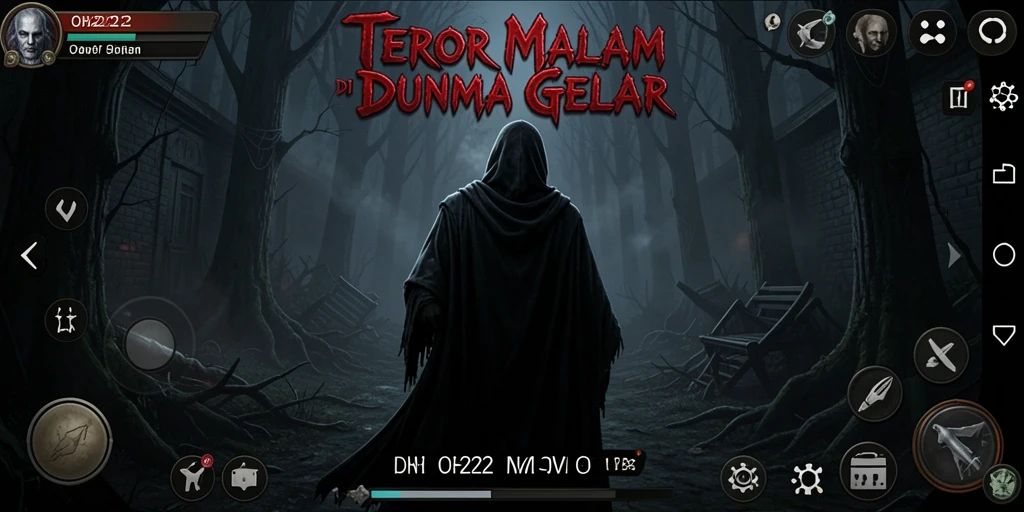 Screenshot dari gameplay menakutkan di OH222