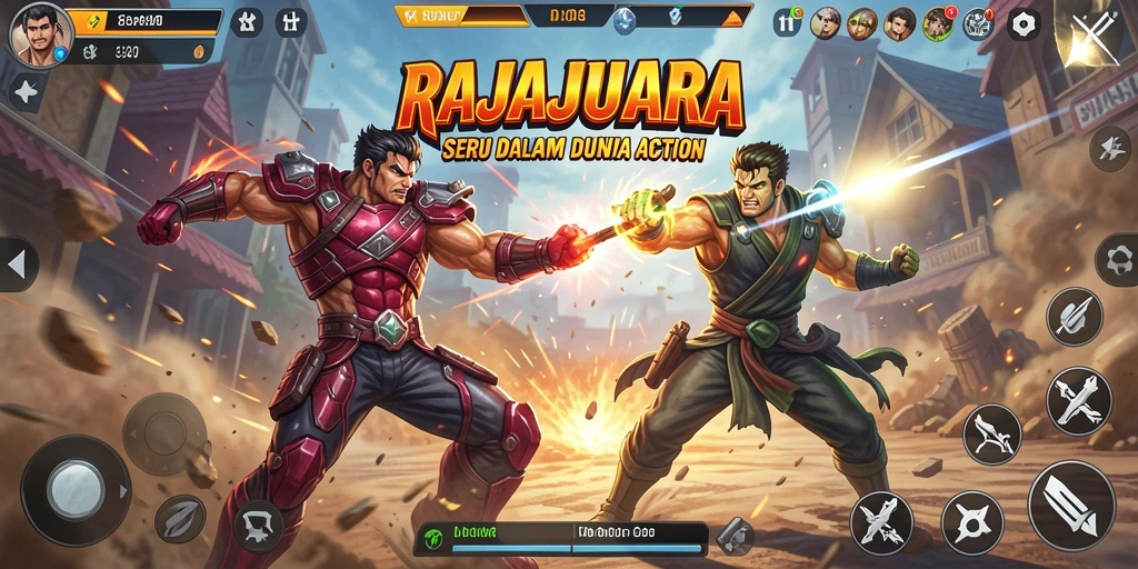 Tampilan gameplay yang menegangkan di RAJAJUARA.