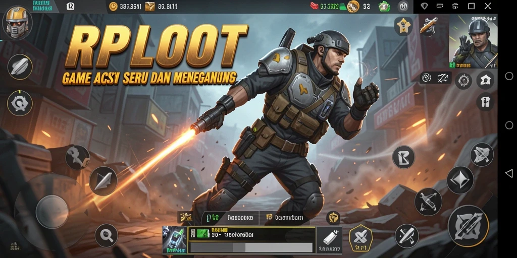 Tampilan gameplay seru dengan aksi menegangkan di RPLOOT.