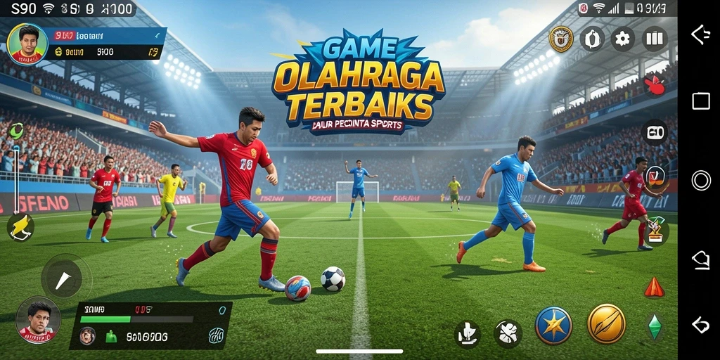 Tangkapan layar S80 menunjukkan aksi seru dalam permainan olahraga.