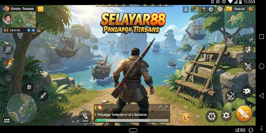 Tangkapan layar gameplay SELAYAR88 yang menampilkan petualangan di dunia terbuka.