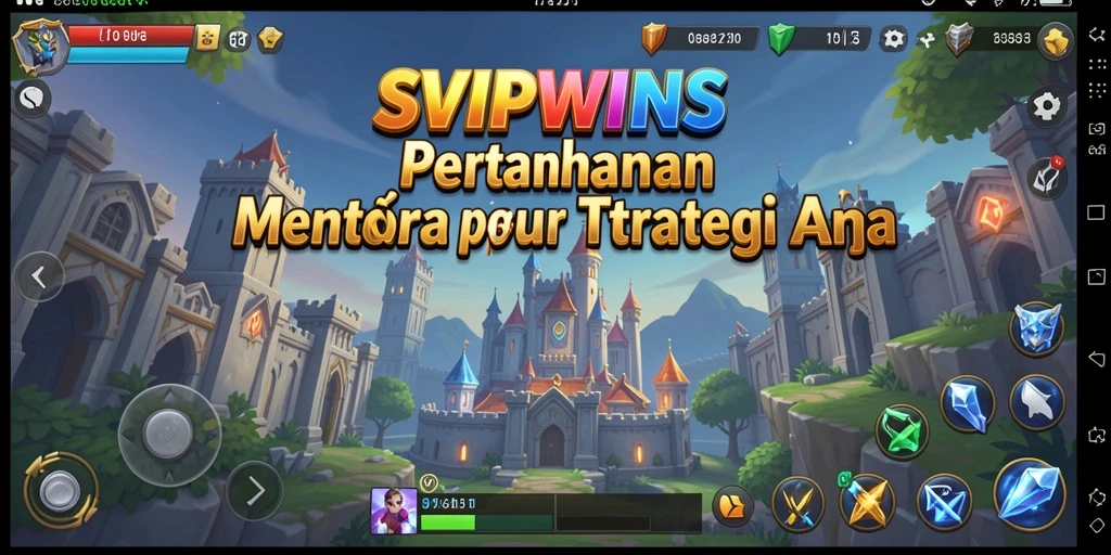 Gameplay menegangkan dalam SVIPWINS yang menampilkan pertahanan menara.
