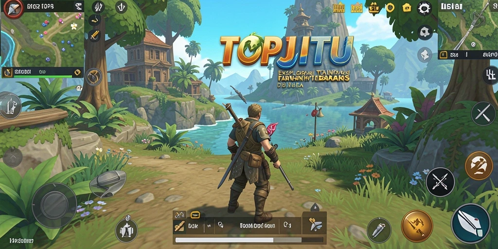 Screenshot gameplay TOPJITU menampilkan momen eksplorasi yang mendebarkan.
