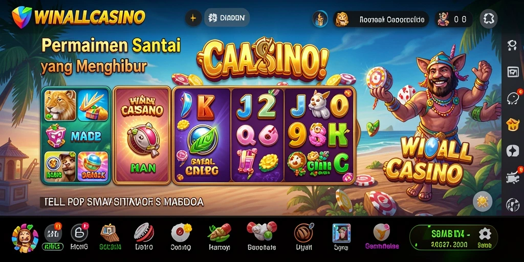 Tampilan gameplay <strong>WINALLCASINO</strong> yang menarik dan penuh warna.
